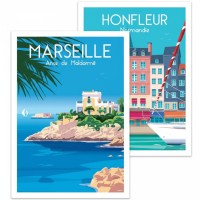 Affiche paysage ou ville de France