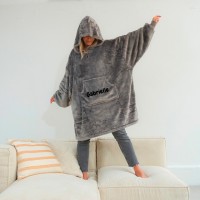 Pull plaid à capuche